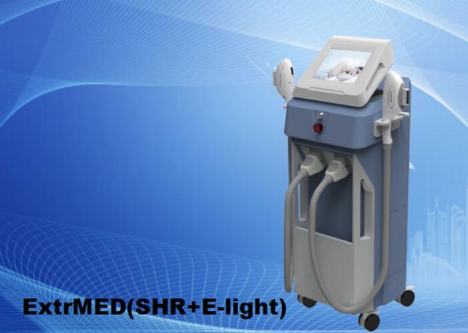 Vertical Multi-Functional 2 Handles SHR +E light Beauty Machine 15 x 50mm spot size