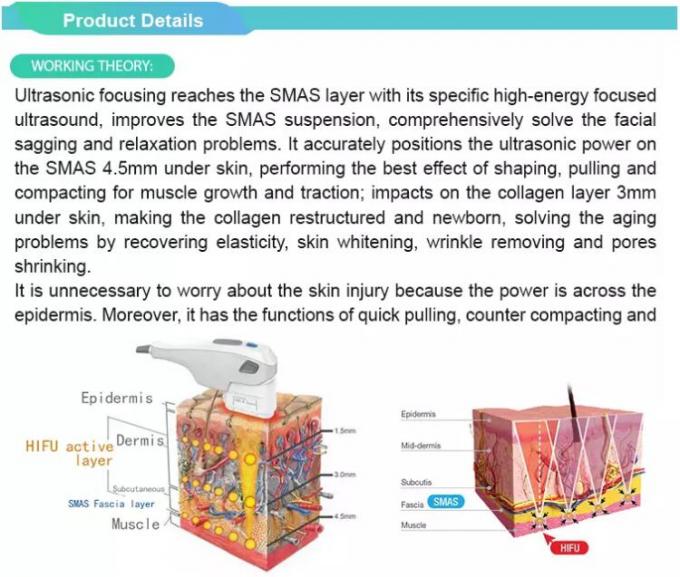 3D 808nm Hifu Ultrasound Machine Remove Wrinkles Improving Skin Complexion