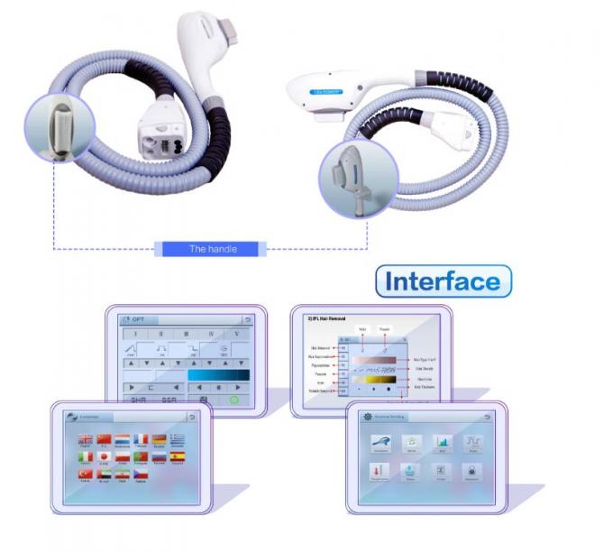 Protable White Hair Removal and Skin Rejuvenation Beauty Machine/Two Handpieces