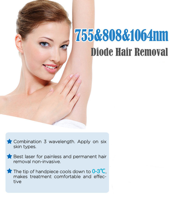 Ce Fda Triple Wavelength Laser Hair Removal Commercial Use